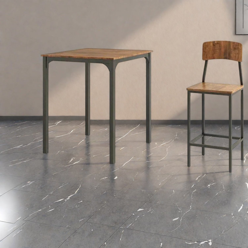 Compact Dining Table Sets(Must include both Table and Chair) MDF Steel Modern Kitchen
