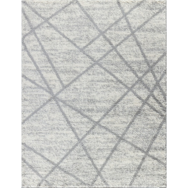 Ivory Shaggy Area Rug - 8 Ft. X 10 Ft. - Cozy Loft Shag Style, Rectangle 7'10" x 9'10"