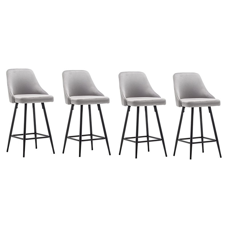 Courtdale Upholstered Counter Stool, Black, Gray/Black