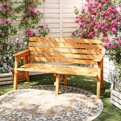 Banc d'extérieur en bois massif Modern Modern