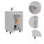 Armoire de meuble-lavabo autoportante blanche à 2 tablettes
