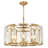 6 - Light Modern Drum Glass Chandelier Over Table Bedroom Light Fixture For Living Room Hallway Foyer Kitchen-1234696592-1234696595