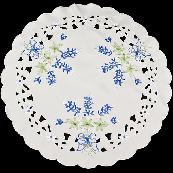 Edminas Blue Bonnet Table Topper/Doily (23" Round)