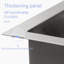 Évier en acier inoxydable 23 x 19 x 10 po - Système de drainage en forme de X en acier pour poste de travail 23 po x 19 po x 10 po