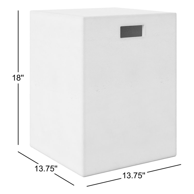 Juri End Table, White