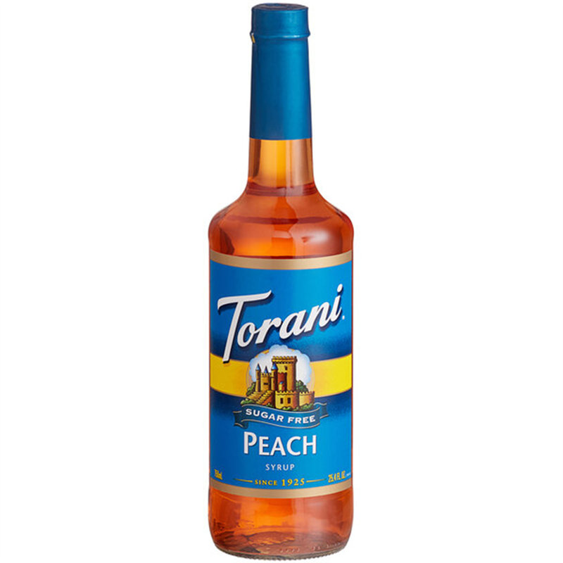 Bouteille en verre de 750 ml pour arôme de pêche sans sucre Torani WS-880372558