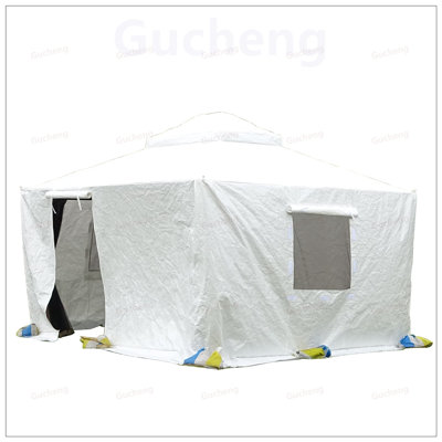 Housse de pavillon de jardin toutes saisons imperméable avec parois latérales, fenêtres en filet et porte à fermeture à glissière pour abris de jardin à toit rigide, idéale pour la protection extérieure