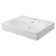 Eurocube® Alpine White Rectangular Wall Mount Bathroom Sink with Overflow