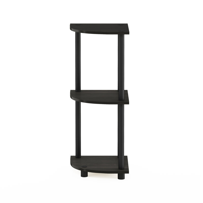 Baril Corner Bookcase, Espresso/Black