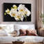 Fleurs fraîches d'orchidées blanches sur toile-100705027