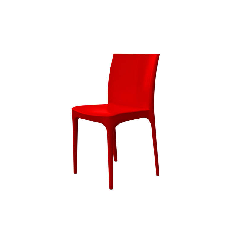 Chaise d'appoint de patio empilable Zip, Rouge