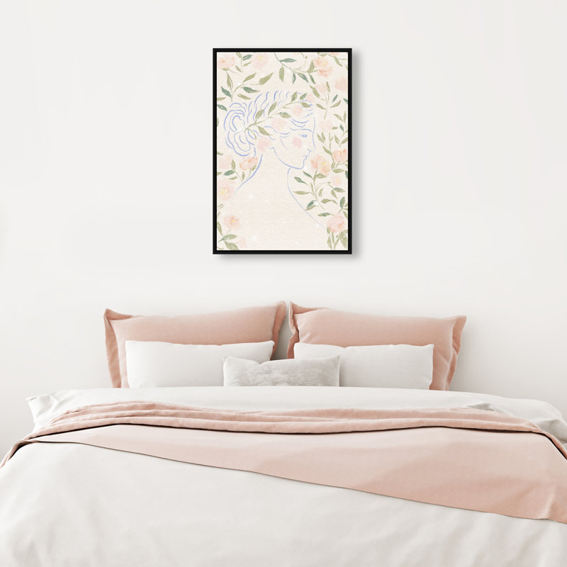 Blooming Hera Print by Oliver Gal, 16"H x 11"W, Black Floater Frame