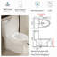 Toilette allongée une pièce avec siège confort à hauteur de chasse double 1,1 / 1,6 GP (siège inclus)