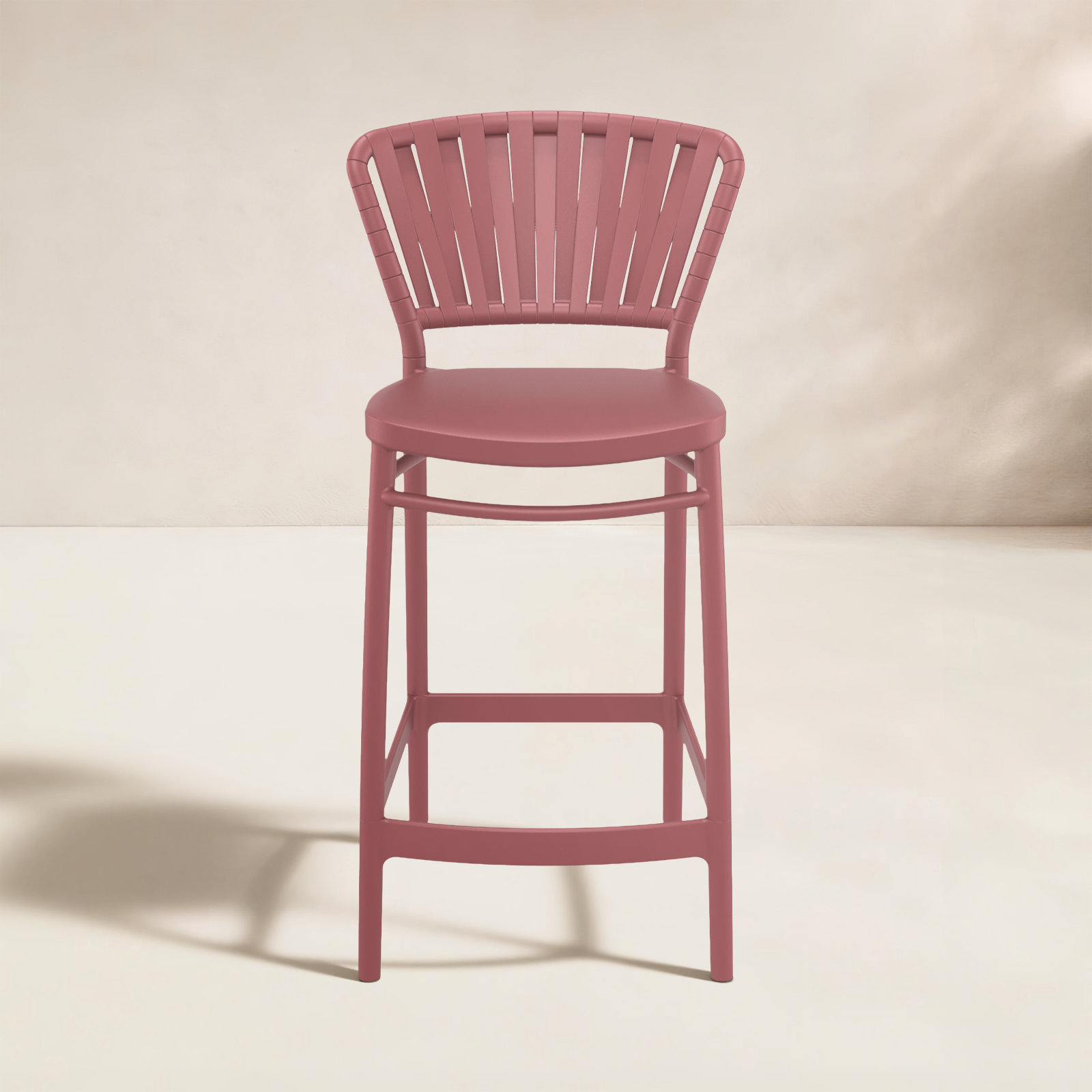 Newport Patio Bar Stool, Marsala, 25.6"