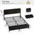 Alevtina Bed Frame with 2 Bedside Drawers & 2 Underbed Drawers, Storage Bed with Outlet & Open Shelf-584249396