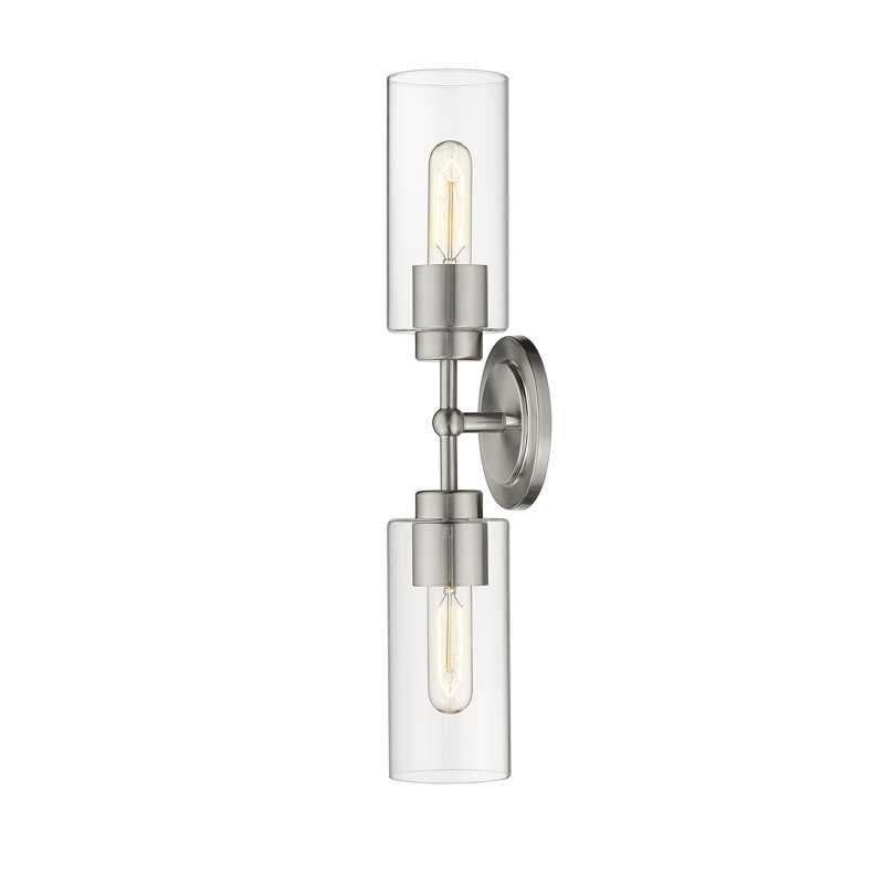 Éclairage pour salle de bain à intensité variable 2 lumières Abud-Aleem, Nickel satiné