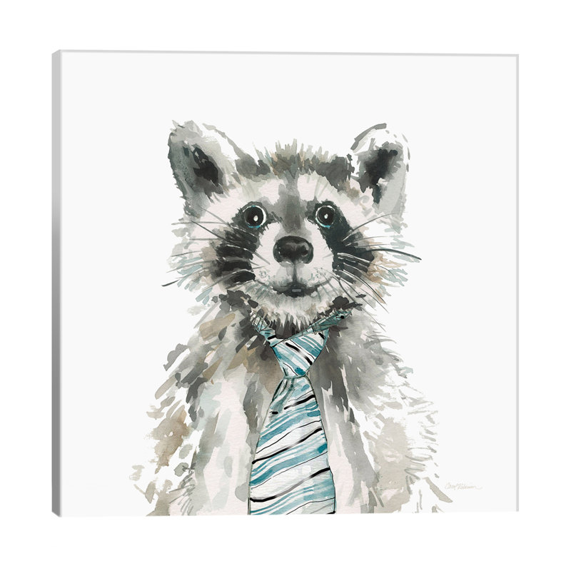 Raccoon by Carol Robinson - Wrapped Canvas Painting