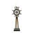 Capi 3pc Candle Holder Set w Candles, Bronze Wheel Shape, Solid Base