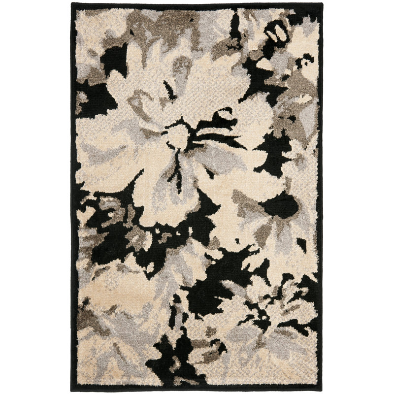 Kashmir Performance Floral Rug, Rectangle 4' x 6'