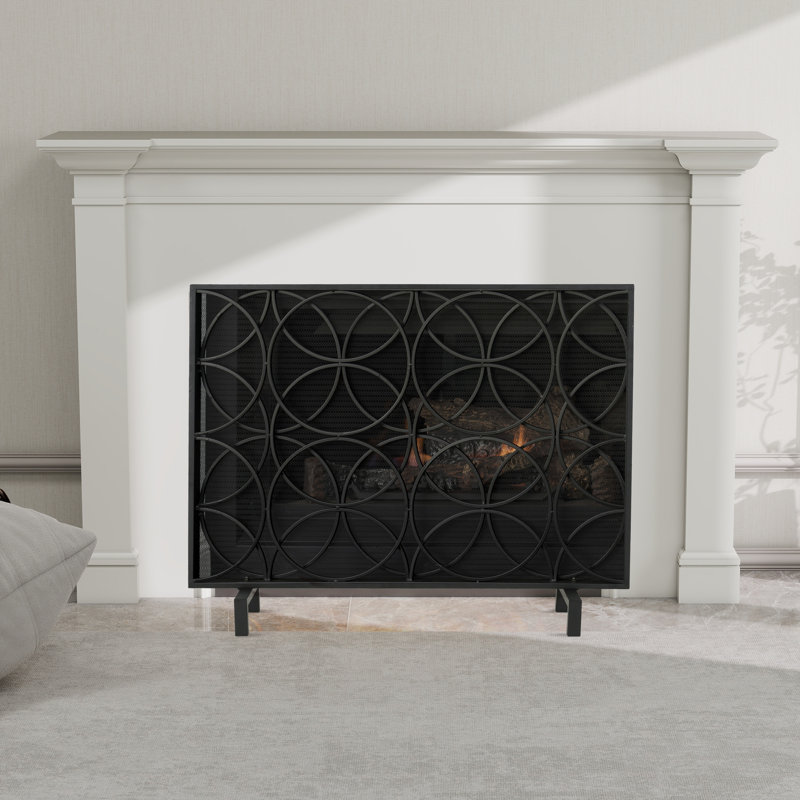 Fireplace Screen, Black