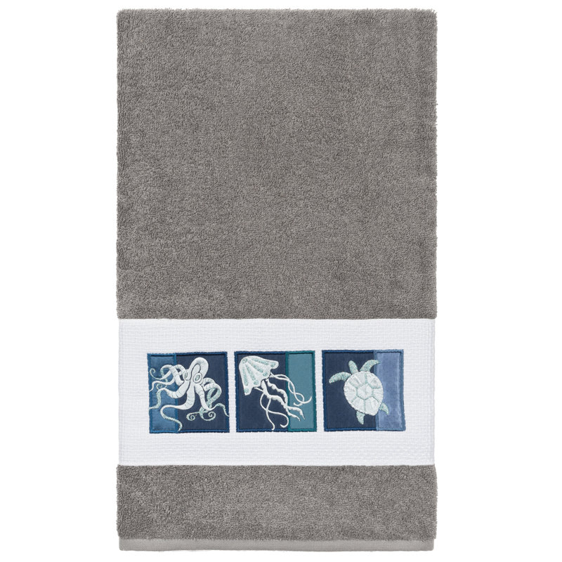 AVA Midweight Bath Towel, Dark Gray