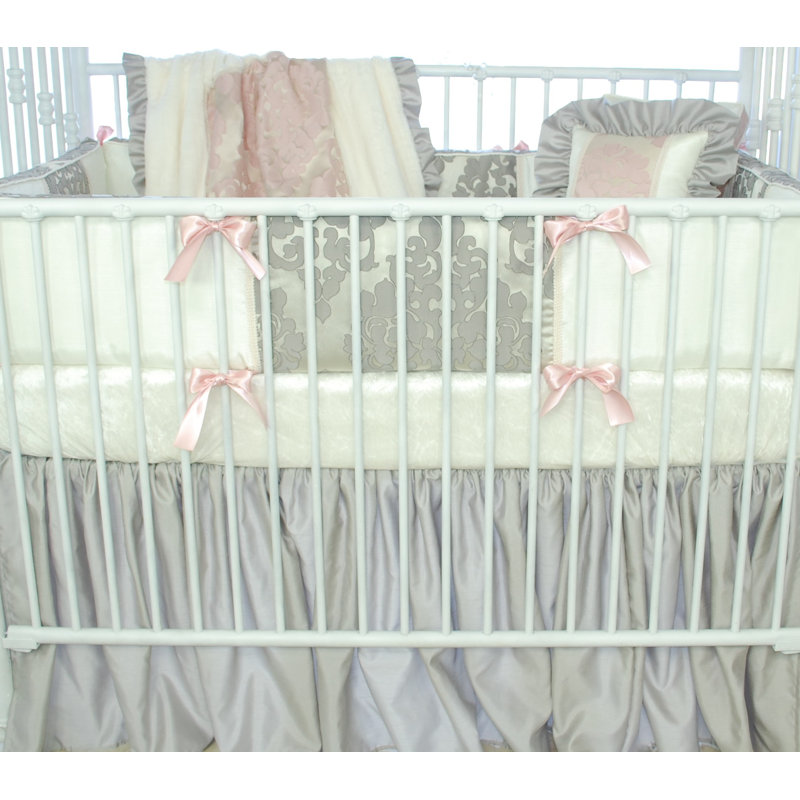 Drap-housse pour lit de bébé rose champagne