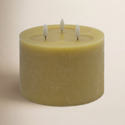 3 Wick Large Dark Champagne Flameless Candle