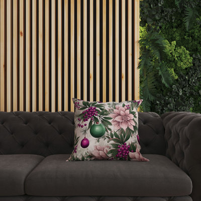 Indoor / Outdoor Floral Square Cushion