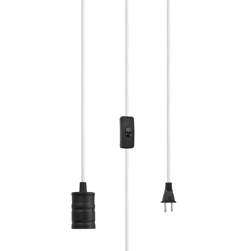 Otelia 1 - Light Single Pendant, Matte Black/White