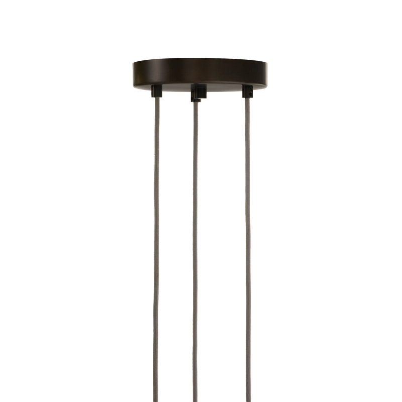 Javier Multi-Port Chandelier, Smoke, English Bronze, 3 Lights