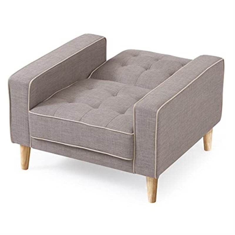 Chaise rembourrée Woodmere, Velours gris foncé