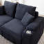 Causeuse rembourrée avec repose-pieds modulaire 70,5 po Tereas-2123802409