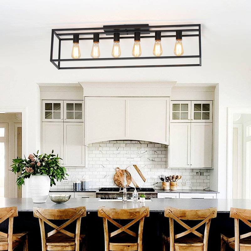Pendant Light Fixtures Flush Mount Rectangular Kitchen Light Flush