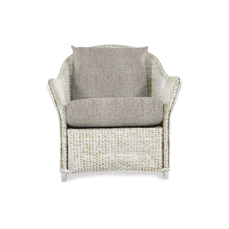 Weekend Retreat Outdoor Lounge Chair, White, Rumba Nickel