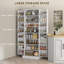 Armoire de rangement blanche pour garde-manger de cuisine avec portes et étagères, meuble indépendant