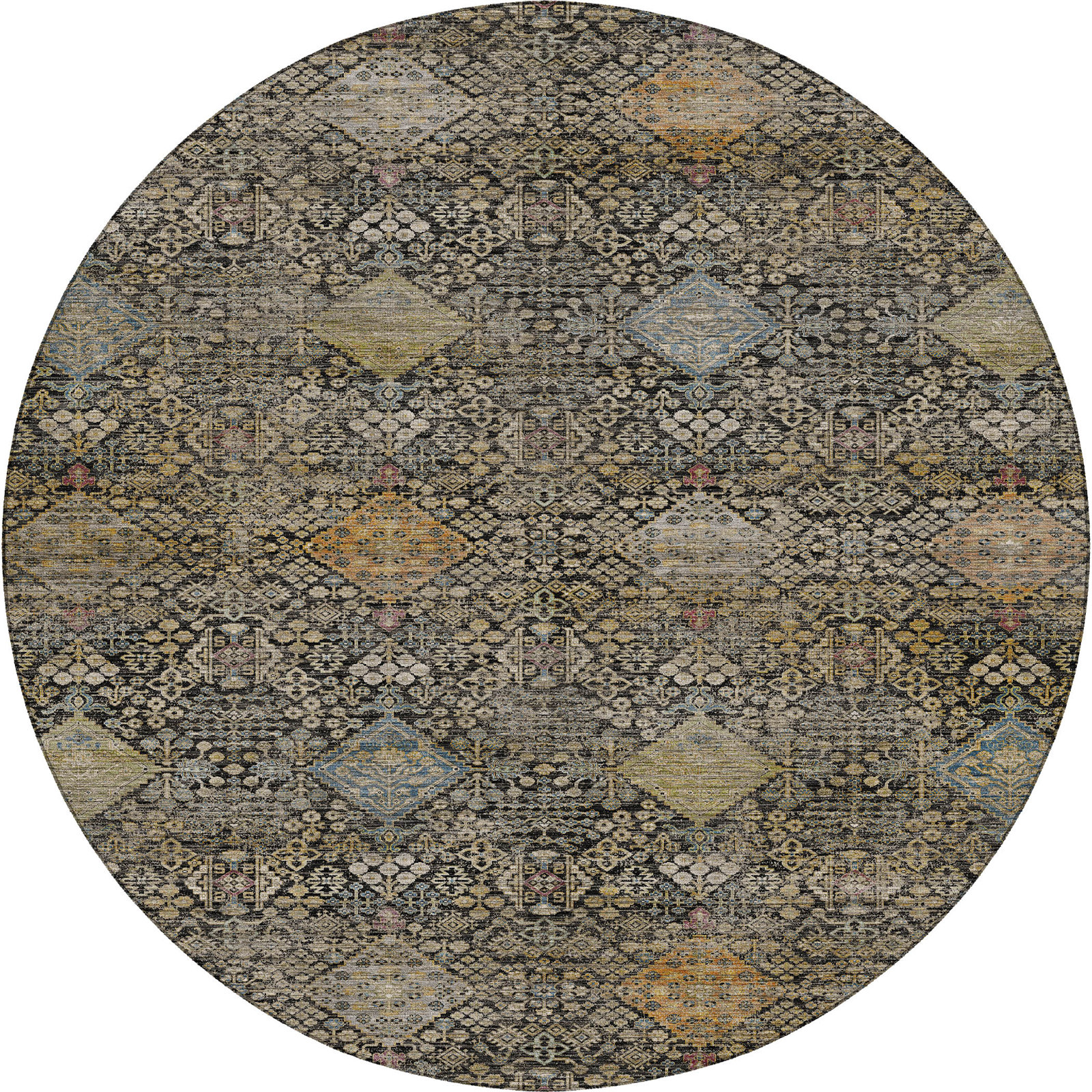 Rug, Black, 8' Round