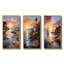 "Espagne coucher de soleil à Ibizas", 3 pièces sur toile-1958917804-1958917813