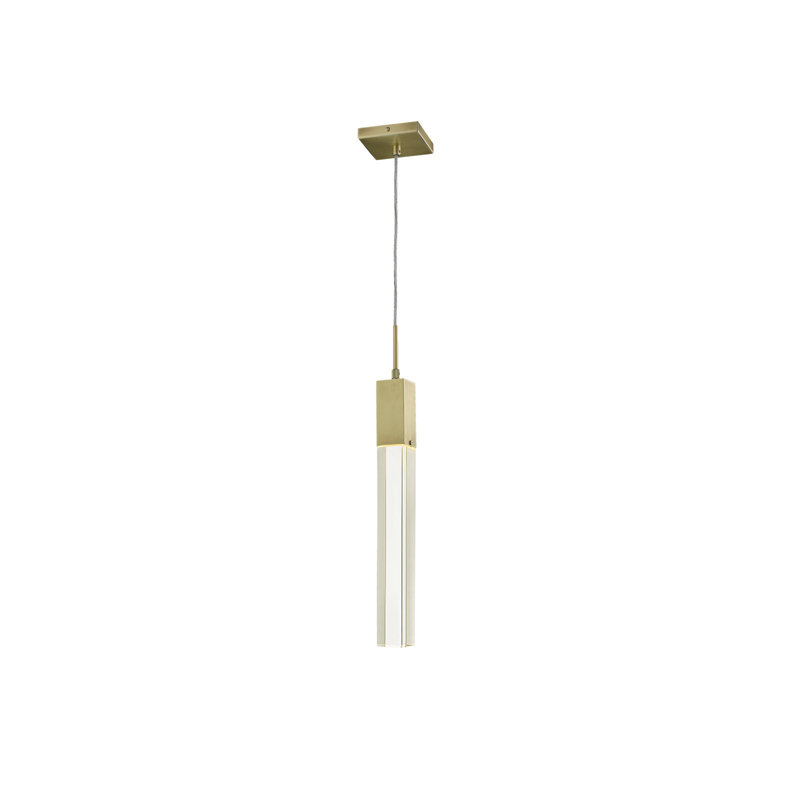 Original Glacier 1 - Light Pendant, Brushed Brass, Clear Glacier K9, Clear