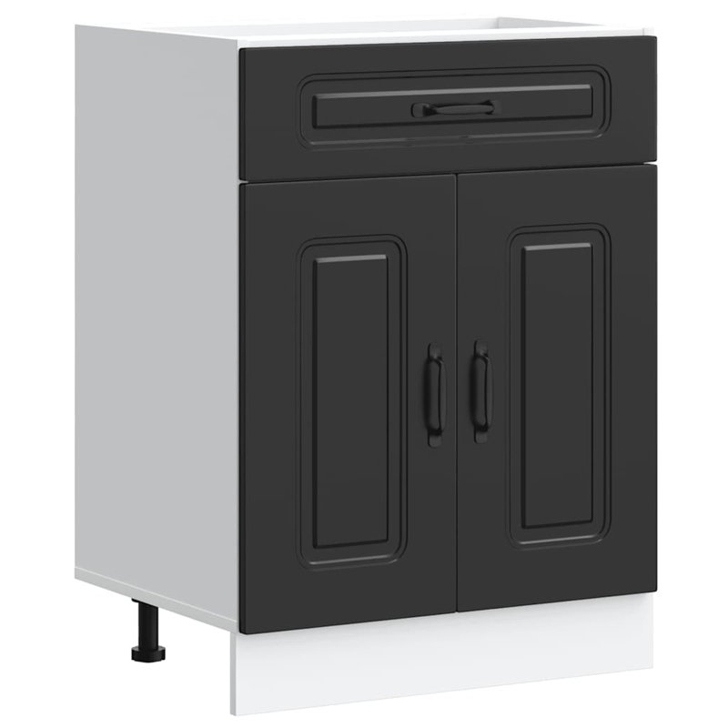 Kitchen Base Cabinet Kalmar Engineered Wood, Black