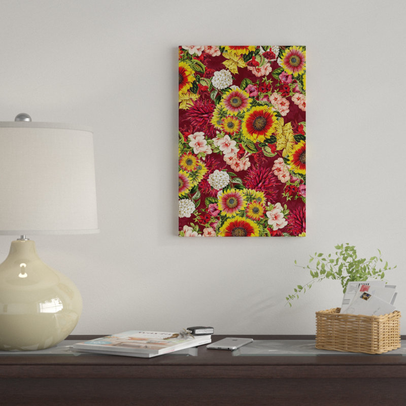 « summer botanique jardin xv » par burcu korkmazyurek, reproduction d’impression sur toile tendue, Papier d'art encadré noir