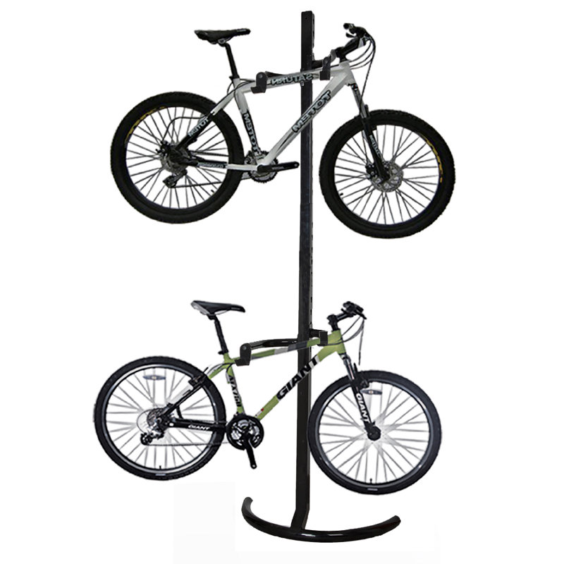 Black Steel Gravity Bike Stand Bicycle Rack for Storage or Display