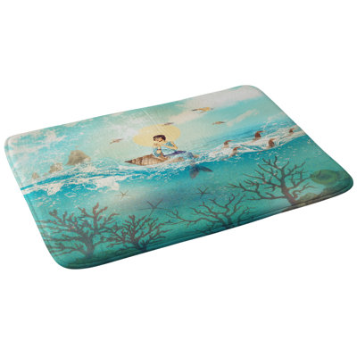 Tapis pour salle de bain sirène belle13