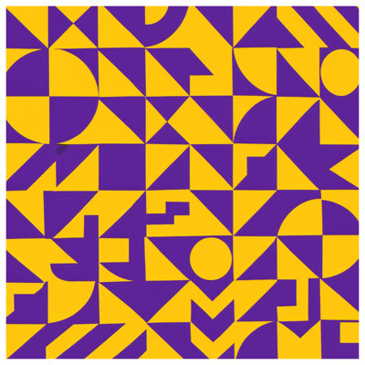 Couvertures de formes géométriques mauves et jaunes