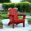 Chaise Adirondack pliante en polyéthylène haute densité Delman avec porte-gobelet double-1361014024