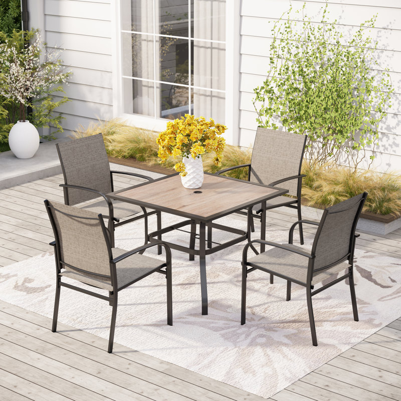 4 - Person Patio Dining Set with, Tan