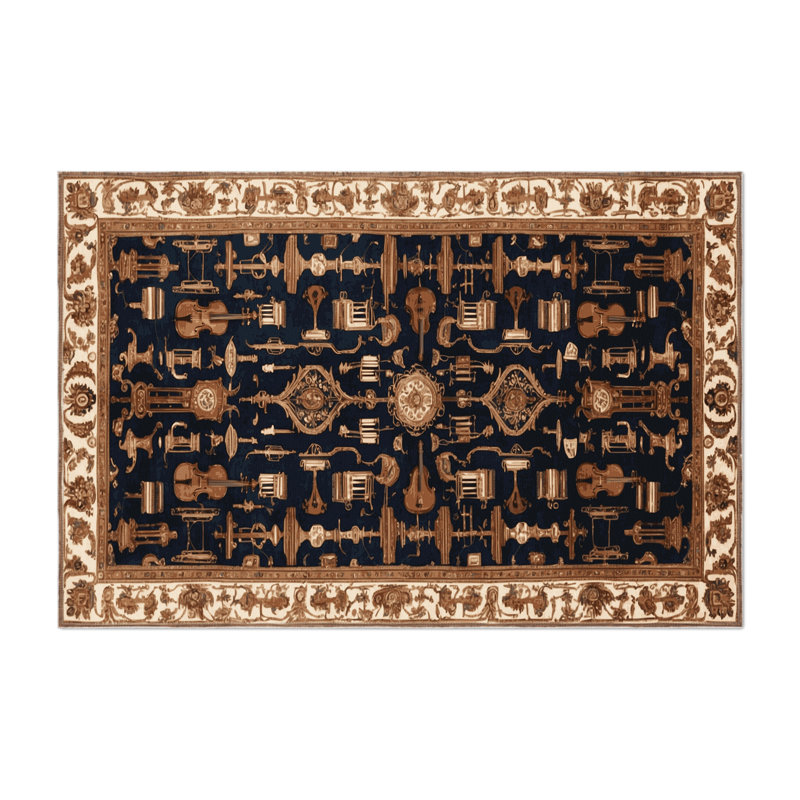 Tapis d'intérieur et d'extérieur brun français, Rectangle 9 pi x 12 pi