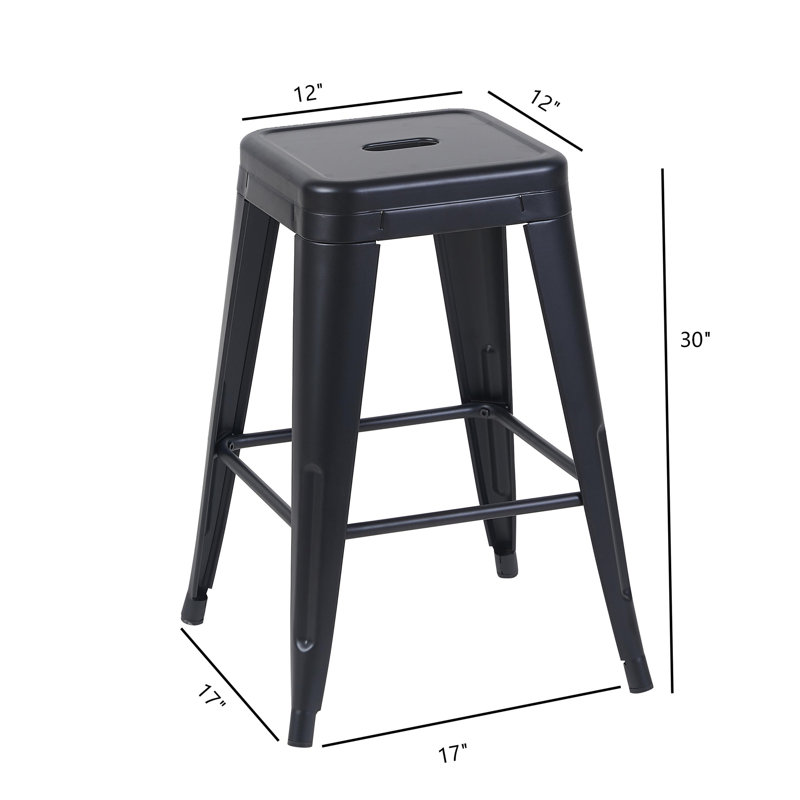 Tabouret à hauteur de comptoir 24 po, Noir, Tabouret de comptoir (siège d’une hauteur de 24
