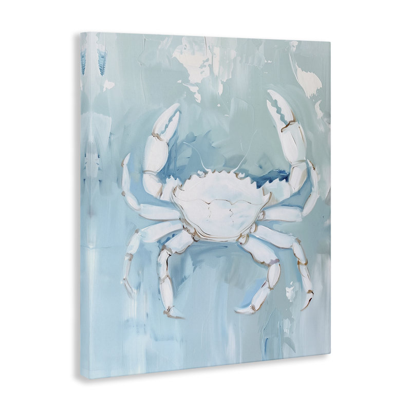  Art mural blanc crabe côtier blanc par Arlington Prints, H 40 po x l 30 po