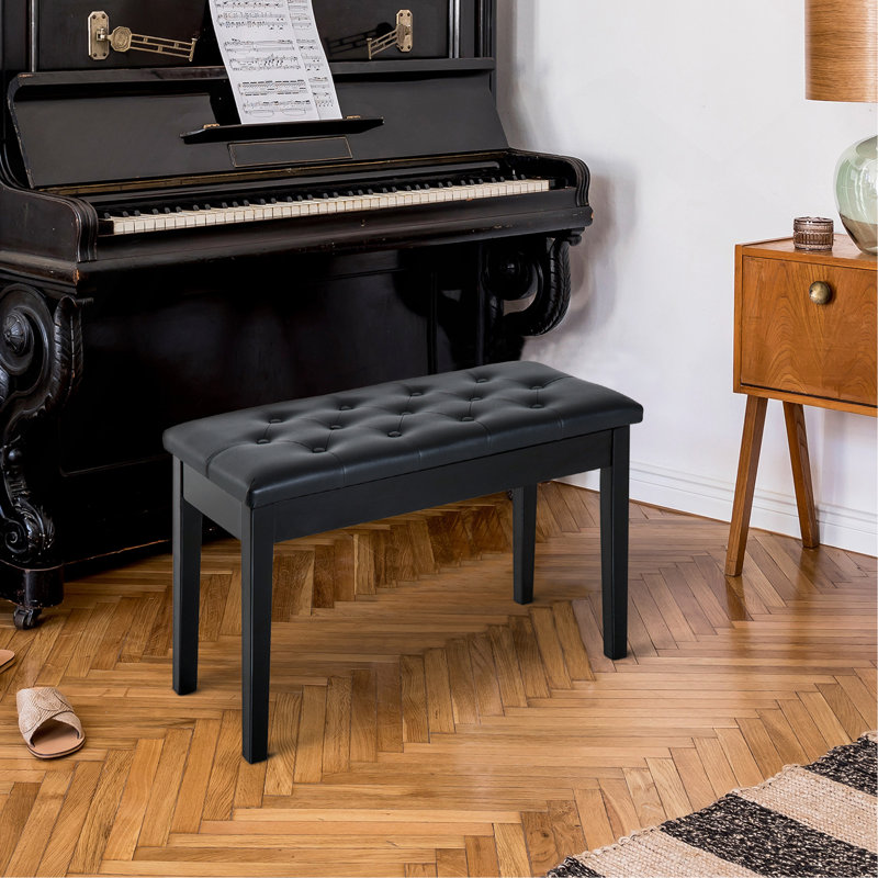 Banc de piano, fauteuil de piano Duet, Noir