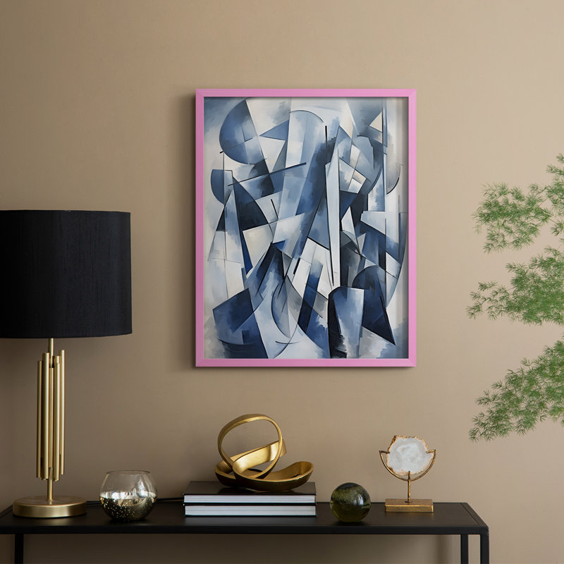 NAUTICAL Series CD XXVII, reproduction encadrée - bois massif, Rose, H 15 po x l 12 po